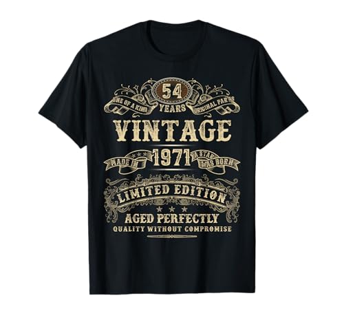 Vintage 1971 54. Geburtstag Bekleidung für Männer & Frauen T-Shirt von Vintage Birthday Gifts Collection for Man