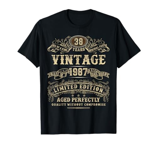 Vintage 1987 38. Geburtstag Bekleidung für Männer und Frauen T-Shirt von Vintage Birthday Gifts Collection for Man