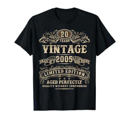 Vintage 2005 20. Geburtstag Bekleidung für Männer und Frauen T-Shirt von Vintage Birthday Gifts Collection for Man