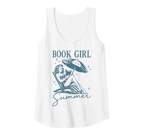 Damen Buch Mädchen Sommer Retro Ästhetik Strand Lesen Tank Top Damen Buch Mädchen Sommer Retro Ästhetik Strand Lesen Tank Top von Vintage Book Lover Summer Reading Shirt for Women