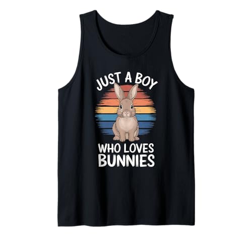 Herren Nur EIN Junge, der Hasen liebt Süßer Kaninchenliebhaber Tank Top von Vintage Bunny Apparel for Boys