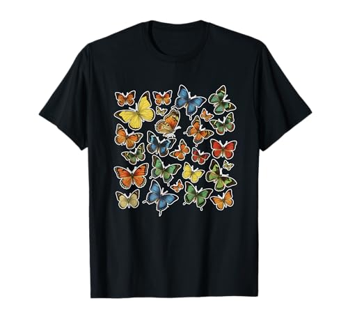 Schmetterlingshemd für Damen, Kinder, Mädchen, Kleinkinder, Rosa und Violett T-Shirt Schmetterlingshemd für Damen, Kinder, Mädchen, Kleinkinder, Rosa und Violett T-Shirt von Vintage Butterfly Entomology and Gardening Insects