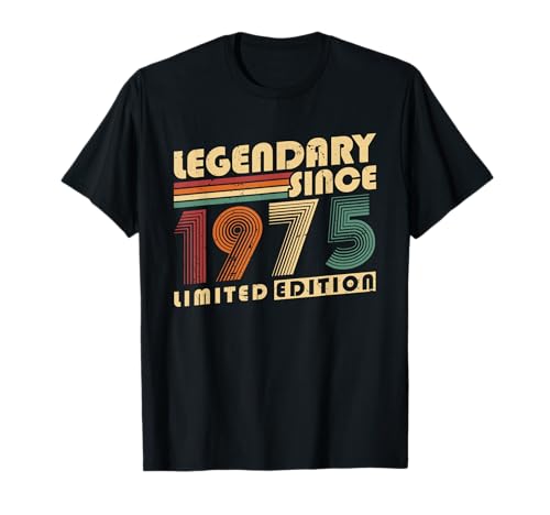 Vintage 1975 Geschenk zum 50. Geburtstag für Männer Frauen T-Shirt von Vintage Cadeau D'anniversaire Pour Les 50 Ans