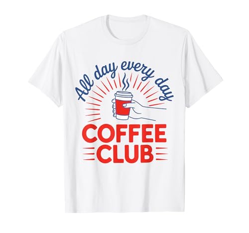 Coffee Club Retro Kaffee Grafik Coffein Lovers Männer & Frauen T-Shirt von Vintage Caffeine Culture Funny Coffee Tee