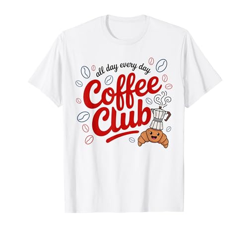 Coffee Club Retro Kaffee Grafik Coffein Lovers Männer & Frauen T-Shirt von Vintage Caffeine Culture Funny Coffee Tee