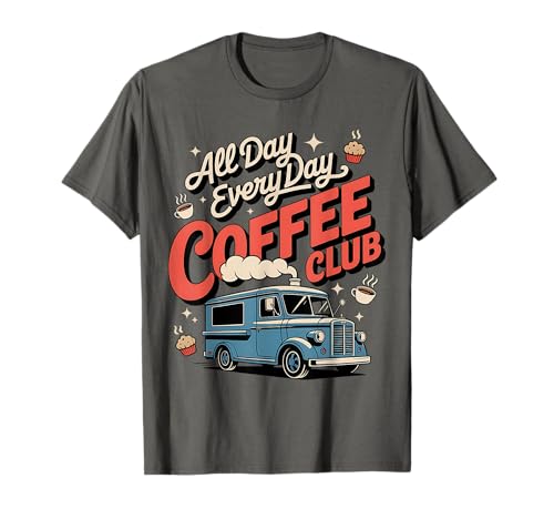 Coffee Club Retro Kaffee Grafik Coffein Lovers Männer & Frauen T-Shirt von Vintage Caffeine Culture Funny Coffee Tee