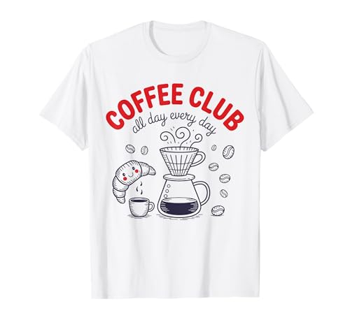 Coffee Club Retro Kaffee Grafik Coffein Lovers Männer & Frauen T-Shirt von Vintage Caffeine Culture Funny Coffee Tee