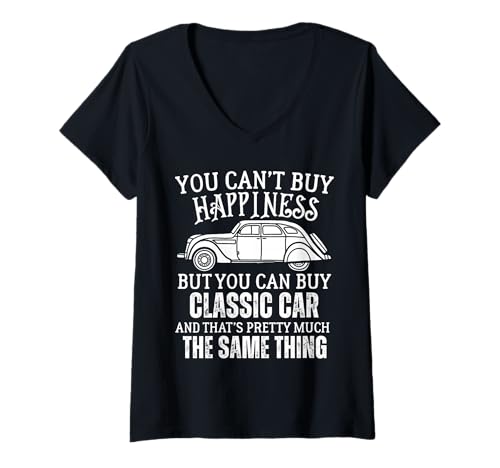 Damen Oldtimer-Geschenke für Männer, Vintage-Auto-Dekoration, Auto-Liebhaber T-Shirt mit V-Ausschnitt Damen Oldtimer-Geschenke für Männer, Vintage-Auto-Dekoration, Auto-Liebhaber T-Shirt mit V-Ausschnitt von Vintage Cars Enthusiasts