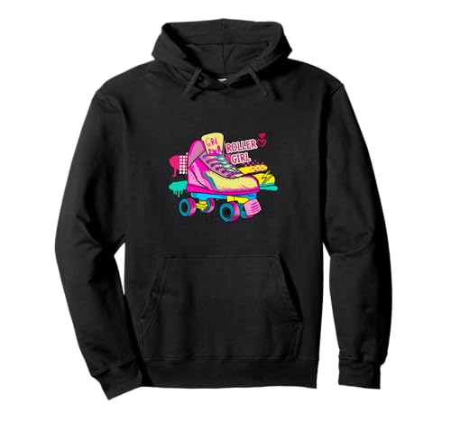 Rollschuhläufer für Mädchen, niedlicher bunter Rollschuh, Retro Pullover Hoodie von Vintage Clothing Store