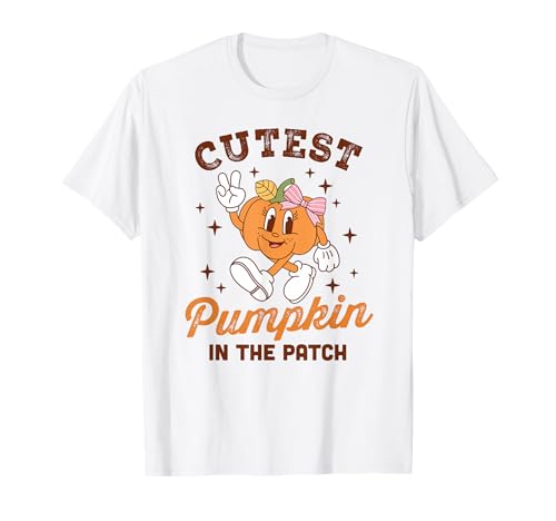 Niedlicher Kürbis im Aufnäher für Mädchen T-Shirt Niedlicher Kürbis im Aufnäher für Mädchen T-Shirt von Vintage Cutest Pumpkin for Kids and Adults