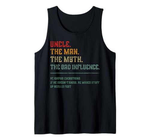 Vintage Onkel The Man The Myth The Bad Influence Retro Tank Top von Vintage Dad Grandpa Great Grandpa