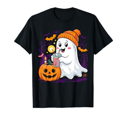 Halloween Dallas Ghost Trinken Kürbis für Frauen Männer T-Shirt von Vintage Dallas Ghost Halloween Halten Pumkin -T