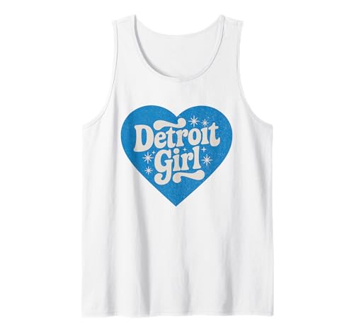 Retro Detroit Mädchen Herz Cute Detroit Girl Tank Top Retro Detroit Mädchen Herz Cute Detroit Girl Tank Top von Vintage Detroit Hometown Pride