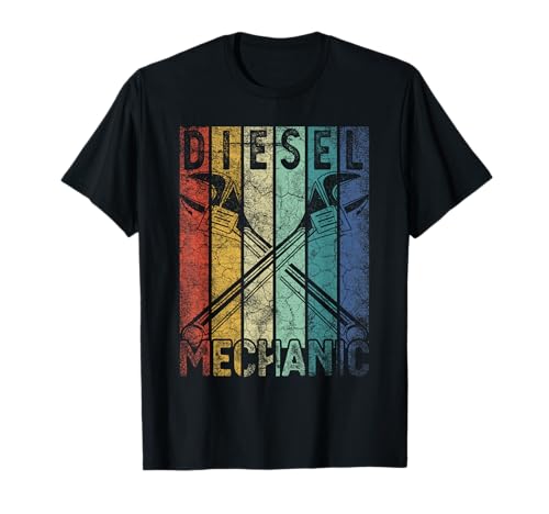 Vintage Diesel Mechaniker Lustig Auto Garage Herren Distressed T-Shirt von Vintage Diesel Car Mechanic Apparel