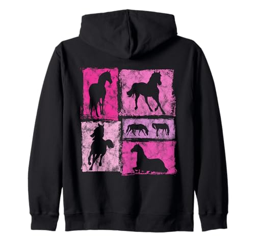 Retro Pferd Grafik für Frauen und Mädchen I Love Horses Kapuzenjacke Retro Pferd Grafik für Frauen und Mädchen I Love Horses Kapuzenjacke von Vintage Equine Horse Graphics For Women And Girls