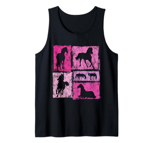 Retro Pferd Grafik für Frauen und Mädchen I Love Horses Tank Top Retro Pferd Grafik für Frauen und Mädchen I Love Horses Tank Top von Vintage Equine Horse Graphics For Women And Girls