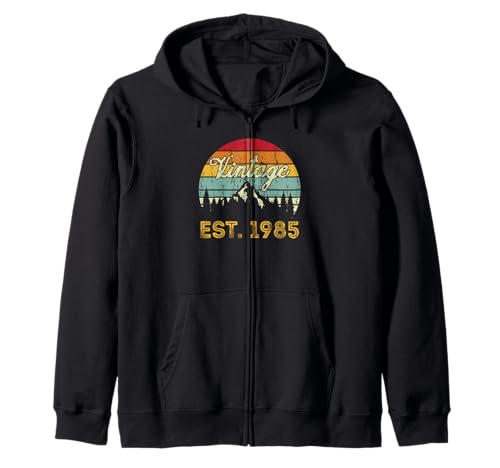 Vintage Est 1985 Retro Birthday Year 1985 Men Women Vintage Kapuzenjacke von Vintage Est 1985 Birthday Years Classic Idea Store