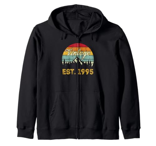 Vintage Est 1995 Retro Birthday Year 1995 Men Women Vintage Kapuzenjacke Vintage Est 1995 Retro Birthday Year 1995 Men Women Vintage Kapuzenjacke von Vintage Est 1995 Birthday Years Classic Idea Store