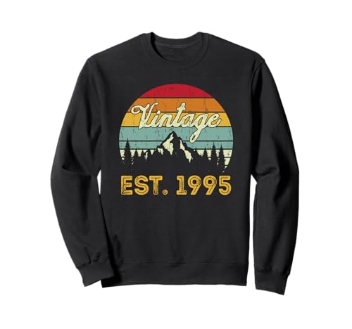 Vintage Est 1995 Retro Birthday Year 1995 Men Women Vintage Sweatshirt Vintage Est 1995 Retro Birthday Year 1995 Men Women Vintage Sweatshirt von Vintage Est 1995 Birthday Years Classic Idea Store