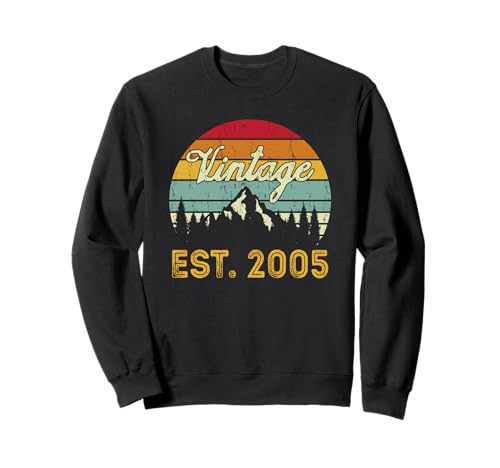 Vintage Est 2005 Retro Birthday Year 2005 Men Women Vintage Sweatshirt von Vintage Est 2005 Birthday Years Classic Idea Store