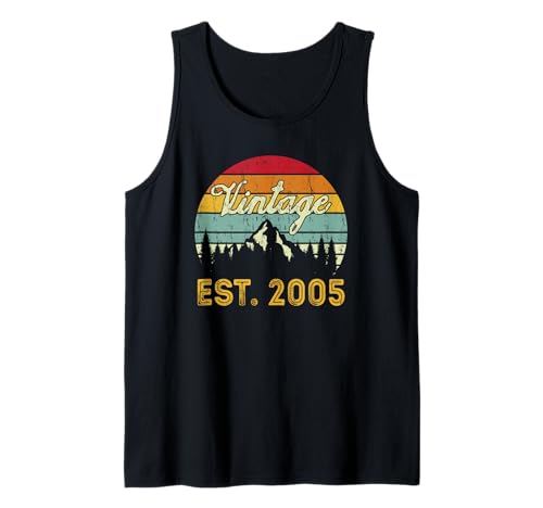 Vintage Est 2005 Retro Birthday Year 2005 Men Women Vintage Tank Top Vintage Est 2005 Retro Birthday Year 2005 Men Women Vintage Tank Top von Vintage Est 2005 Birthday Years Classic Idea Store