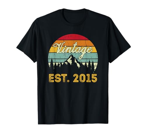 Vintage Est 2015 Retro Birthday Year 2015 Men Women Vintage T-Shirt Vintage Est 2015 Retro Birthday Year 2015 Men Women Vintage T-Shirt von Vintage Est 2015 Birthday Years Classic Idea Store