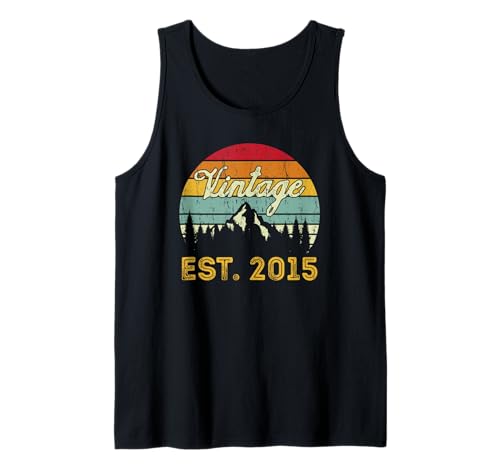 Vintage Est 2015 Retro Birthday Year 2015 Men Women Vintage Tank Top von Vintage Est 2015 Birthday Years Classic Idea Store