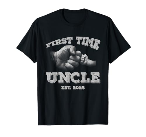 Vintage First Time Onkel 2026 Hand Dad Baby Vatertag T-Shirt von Vintage First Time Uncle 2026 Father's day