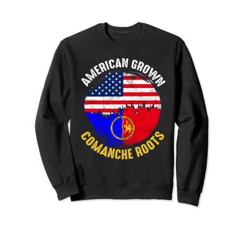 American Grown Comanche Roots, Vintage-Flaggen für Männer und Frauen Sweatshirt von Vintage Flags for Men Women by SamBro