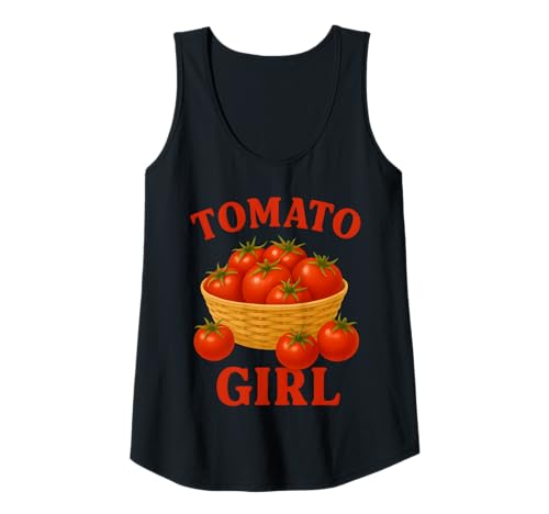 Damen Tomato Girl Cottagecore-Ästhetik Tank Top Damen Tomato Girl Cottagecore-Ästhetik Tank Top von Vintage Fruit Tomato Girl Cottagecore