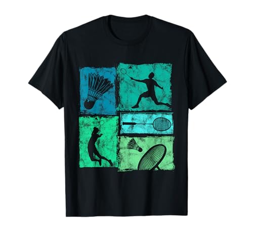 Retro-Badminton-Grafik im Used-Look für Männer, Frauen, Kinder, Stimmung T-Shirt Retro-Badminton-Grafik im Used-Look für Männer, Frauen, Kinder, Stimmung T-Shirt von Vintage Funny Badminton Designs for Men Women Kids