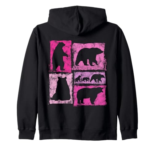Retro Bär Grafik Typische Bewegungen für Frauen und Mädchen Vintage Kapuzenjacke Retro Bär Grafik Typische Bewegungen für Frauen und Mädchen Vintage Kapuzenjacke von Vintage Funny Bear Designs For Women And Girls