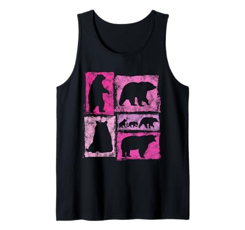 Retro Bär Grafik Typische Bewegungen für Frauen und Mädchen Vintage Tank Top Retro Bär Grafik Typische Bewegungen für Frauen und Mädchen Vintage Tank Top von Vintage Funny Bear Designs For Women And Girls