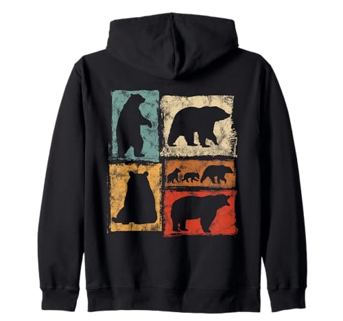 Retro Bär Grafik Typische Bewegungen für Männer Frauen Kinder Vintage Kapuzenjacke Retro Bär Grafik Typische Bewegungen für Männer Frauen Kinder Vintage Kapuzenjacke von Vintage Funny Bear Designs for Men Women Kids