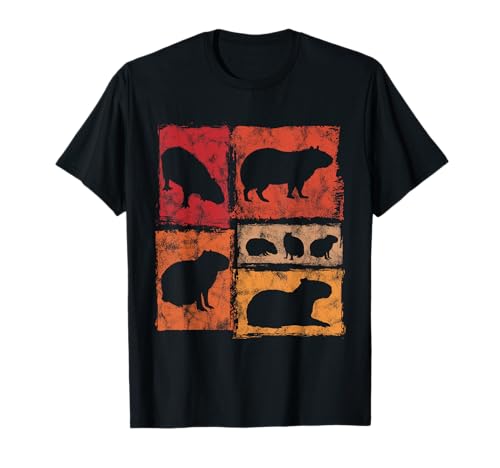 Capybara Retro-Grafik im Vintage-Stil für Männer, Frauen, Kinder T-Shirt von Vintage Funny Capybara Designs For Men Women Kids