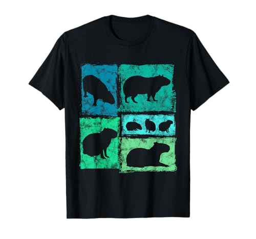 Retro-Capybara-Druck im Vintage-Stil für Männer, Frauen, Kinder T-Shirt von Vintage Funny Capybara Designs For Men Women Kids