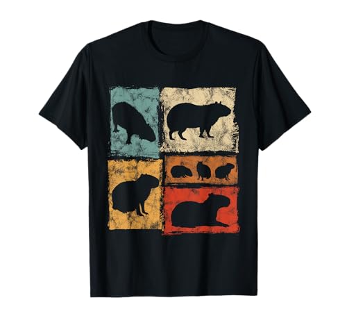 Retro-Capybara-Grafik im Vintage-Stil für Männer, Frauen, Kinder T-Shirt von Vintage Funny Capybara Designs For Men Women Kids
