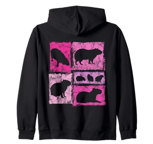 Retro Capybara Print im Vintage Stil für Frauen und Mädchen Kapuzenjacke Retro Capybara Print im Vintage Stil für Frauen und Mädchen Kapuzenjacke von Vintage Funny Capybara Designs For Women And Girls