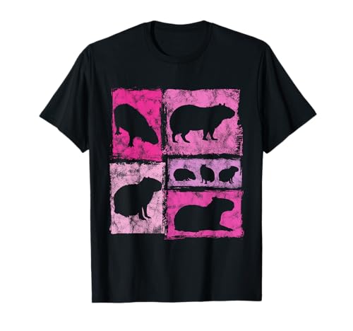 Retro Capybara Print im Vintage Stil für Frauen und Mädchen T-Shirt Retro Capybara Print im Vintage Stil für Frauen und Mädchen T-Shirt von Vintage Funny Capybara Designs For Women And Girls