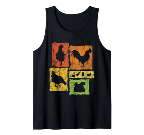 Lustige Chicken Farmer Grafik I Love Chickens Männer Frauen Kinder Tank Top von Vintage Funny Chicken Designs for Men Women Kids