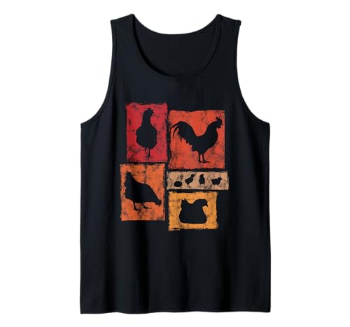 Lustige Chicken Farmer Grafik I Love Chickens Men Women Tank Top von Vintage Funny Chicken Designs for Men Women Kids