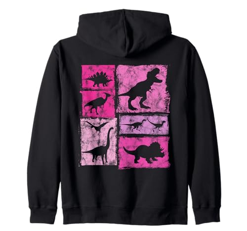 Retro Dinosaurier Typen Grafik Cute Dino für Frauen und Mädchen Kapuzenjacke von Vintage Funny Dinosaur Designs for Women And Girls