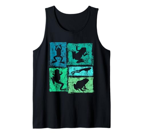 Retro Frosch Grafik Frosch Moves für Männer Frauen Kinder Vintage Tank Top von Vintage Funny Frog Designs for Men Women Kids