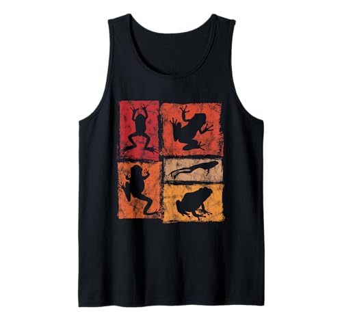 Retro Frosch Grafik I Love Frogs für Männer Frauen Kinder Vintage Tank Top von Vintage Funny Frog Designs for Men Women Kids