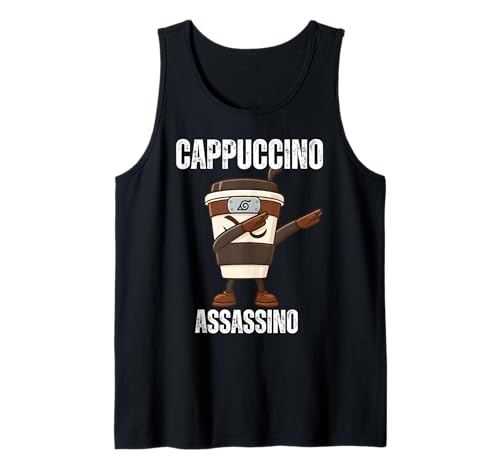 Dabbing Cappuccino Assassino Cute Italian Brainrot Meme für Kinder Tank Top Dabbing Cappuccino Assassino Cute Italian Brainrot Meme für Kinder Tank Top von Vintage Funny Internet Humor Birthday Gifts Boys