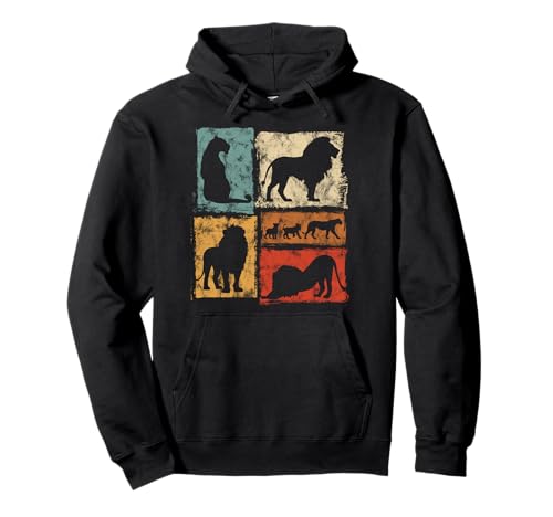 Lions Retro Style Grafik für Männer Frauen Kinder Vintage Pullover Hoodie Lions Retro Style Grafik für Männer Frauen Kinder Vintage Pullover Hoodie von Vintage Funny Lion Accessories for Men Women Kids
