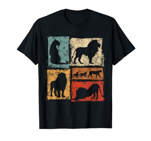 Lions Retro Style Grafik für Männer Frauen Kinder Vintage T-Shirt Lions Retro Style Grafik für Männer Frauen Kinder Vintage T-Shirt von Vintage Funny Lion Accessories for Men Women Kids