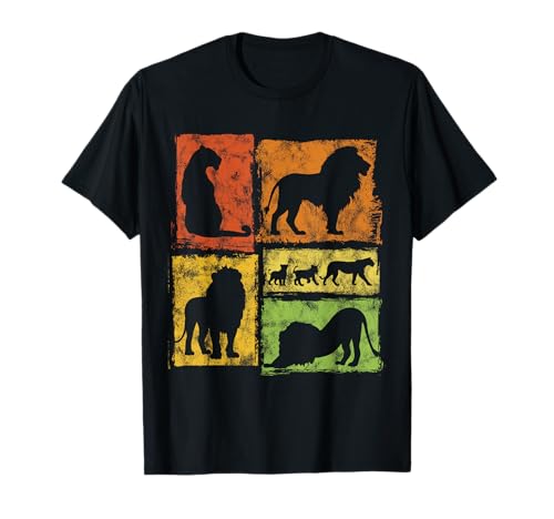 Lions Retro Style Lion Pride Grafik für Männer Frauen Kinder T-Shirt Lions Retro Style Lion Pride Grafik für Männer Frauen Kinder T-Shirt von Vintage Funny Lion Accessories for Men Women Kids