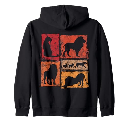 Löwen Retro-Stil Vintage Löwe Stolz für Männer Frauen Kinder Kapuzenjacke Löwen Retro-Stil Vintage Löwe Stolz für Männer Frauen Kinder Kapuzenjacke von Vintage Funny Lion Accessories for Men Women Kids