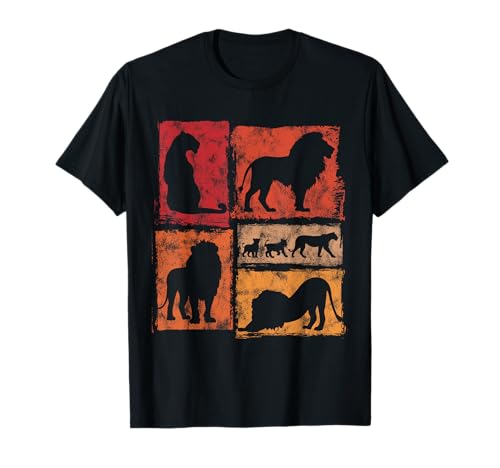 Löwen Retro-Stil Vintage Löwe Stolz für Männer Frauen Kinder T-Shirt Löwen Retro-Stil Vintage Löwe Stolz für Männer Frauen Kinder T-Shirt von Vintage Funny Lion Accessories for Men Women Kids
